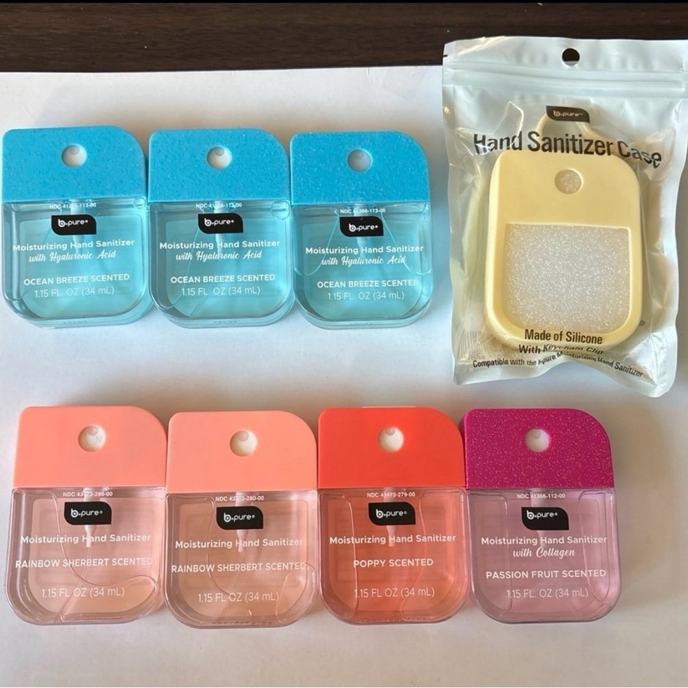b-pure Moisturizing Hand Sanitizer Variety Pack - Blue, Pink, Coral, Teal